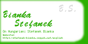 bianka stefanek business card